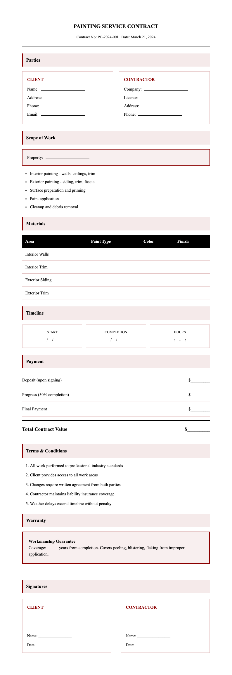 Gov Gazette painting contract